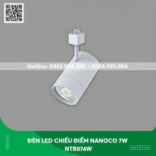 Đèn led chiếu điểm Nanoco 7w NTR074W thân trắng ánh sáng trung tính