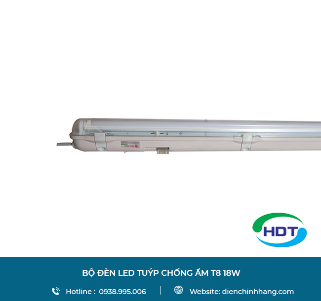 Bộ đèn LED Tuýp Chống ẩm Rạng Đông T8 18W | Bo den LED Tuyp Chong am Rang Dong T8 18W 