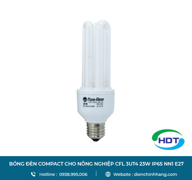 Bóng đèn Compact cho nông nghiệp CFL 3UT4 23W IP65 NN1 E27