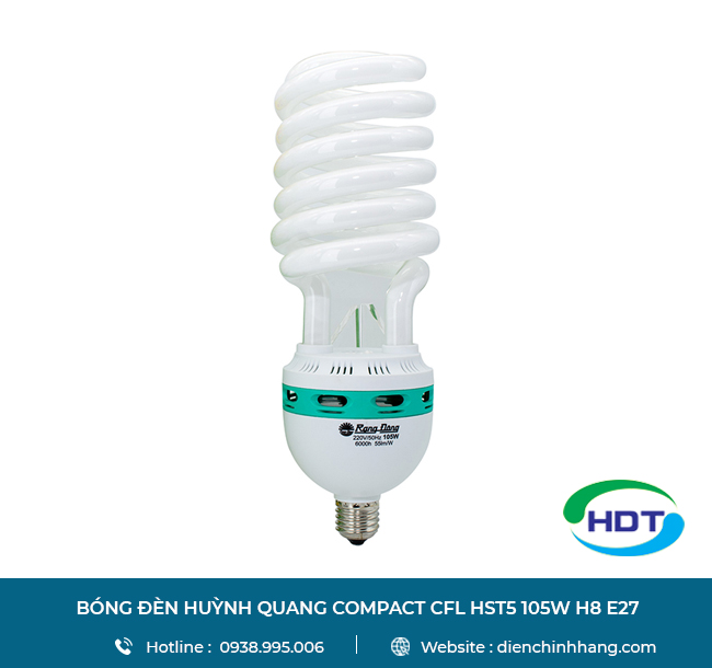Bóng đèn Huỳnh quang Compact CFL HST5 105W H8 E27