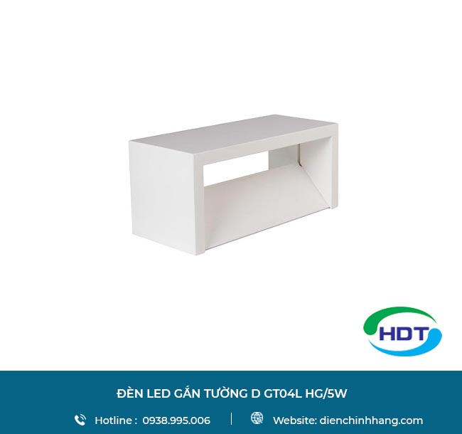 Đèn LED gắn tường Rạng Đông  D GT04L HG/5W | Den LED gan tuong Rang Dong D GT04L HG 5W 