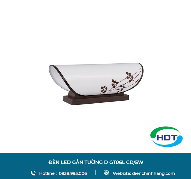 Đèn LED gắn tường Rạng Đông D GT06L CD/5W | Den LED gan tuong Rang Dong D GT06L CD 5W 