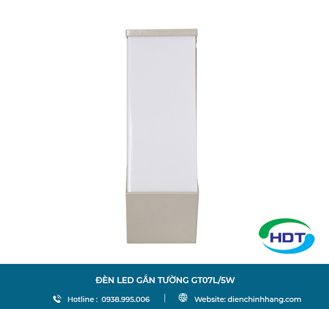 Đèn LED gắn tường Rạng Đông  D GT07L/5W | Den LED gan tuong Rang Dong D GT07L 5W 