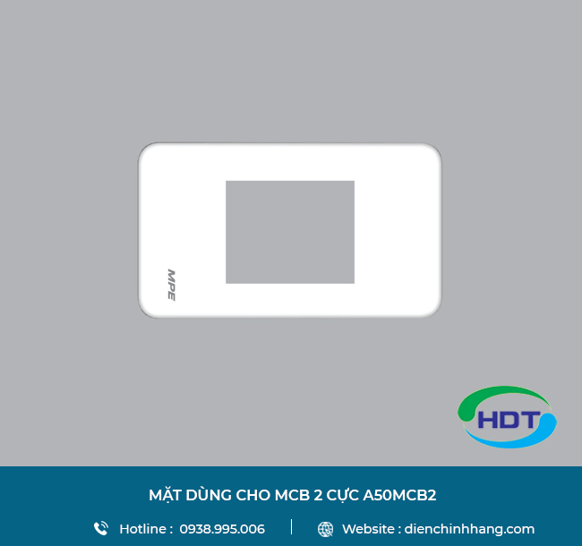 MẶT DÙNG CHO MCB 2 CỰC A50MCB2 | MAT DUNG CHO MCB 2 CUC A50MCB2