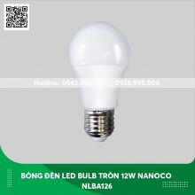 Bóng đèn Led Bulb Tròn 12w Nanoco NLBA126 ánh sáng trắng