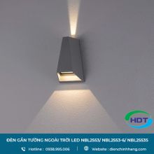 Đèn gắn tường ngoài trời LED Nanoco hình nón 9W màu xám bạc NBL2553S
