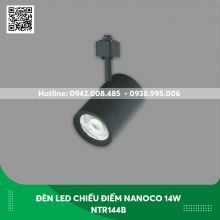 Đèn led chiếu điểm Nanoco 14w NTR144B thân đen ánh sáng trung tính