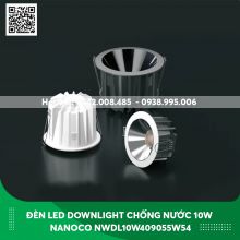 Đèn Led Downlight chống nước 10W Nanoco NWDL10W409055W54 màu trắng ánh sáng trung tính