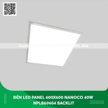 Đèn led panel 600x600 Nanoco 40w NPLB60604 Backlit ánh sáng trung tính