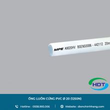 ỐNG LUỒN CỨNG PVC Ø 20 (1250N) MPE A9020HV | ONG LUON CUNG PVC Ø 20 (1250N) MPE A9020HV