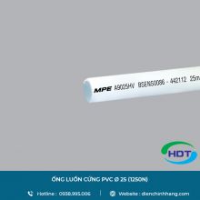 ỐNG LUỒN CỨNG PVC Ø 25 (1250N) MPE A9025HV  | ONG LUON CUNG PVC Ø 25 (1250N) MPE A9025HV