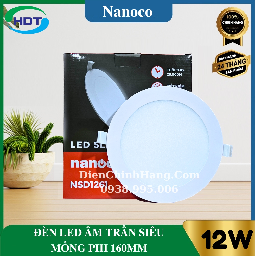 Đèn LED âm trần Nanoco 12W NSD1231/ NSD1241/ NSD1261