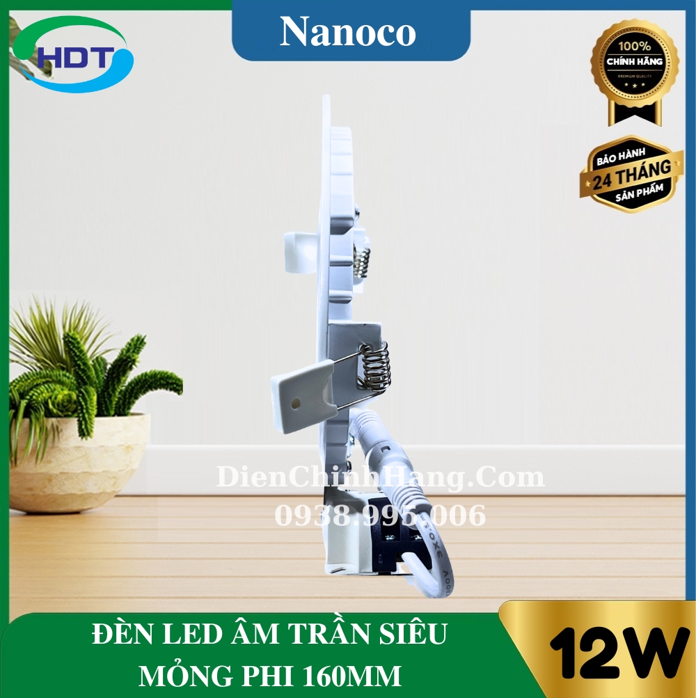 Đèn LED âm trần Nanoco 12W đổi màu NSD12C1