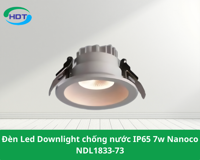 Đèn Led Downlight chống nước IP65 7w Nanoco NDL1833-73 ánh sáng vàng
