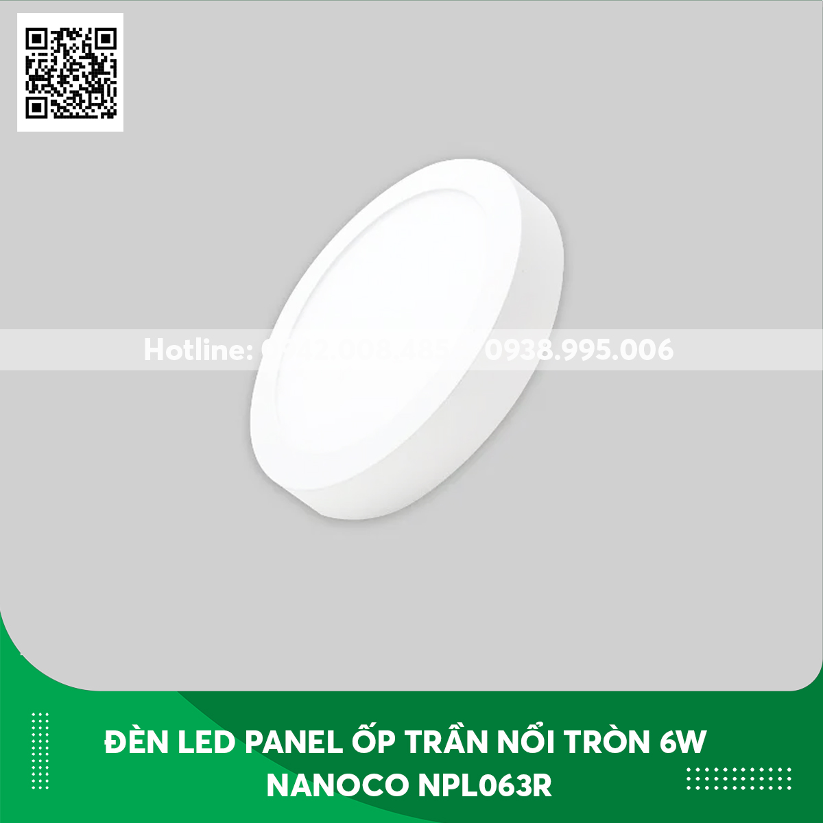 Đèn LED panel ốp trần nổi Nanoco loại tròn 6w NPL063R/ NPL064R/ NPL066R