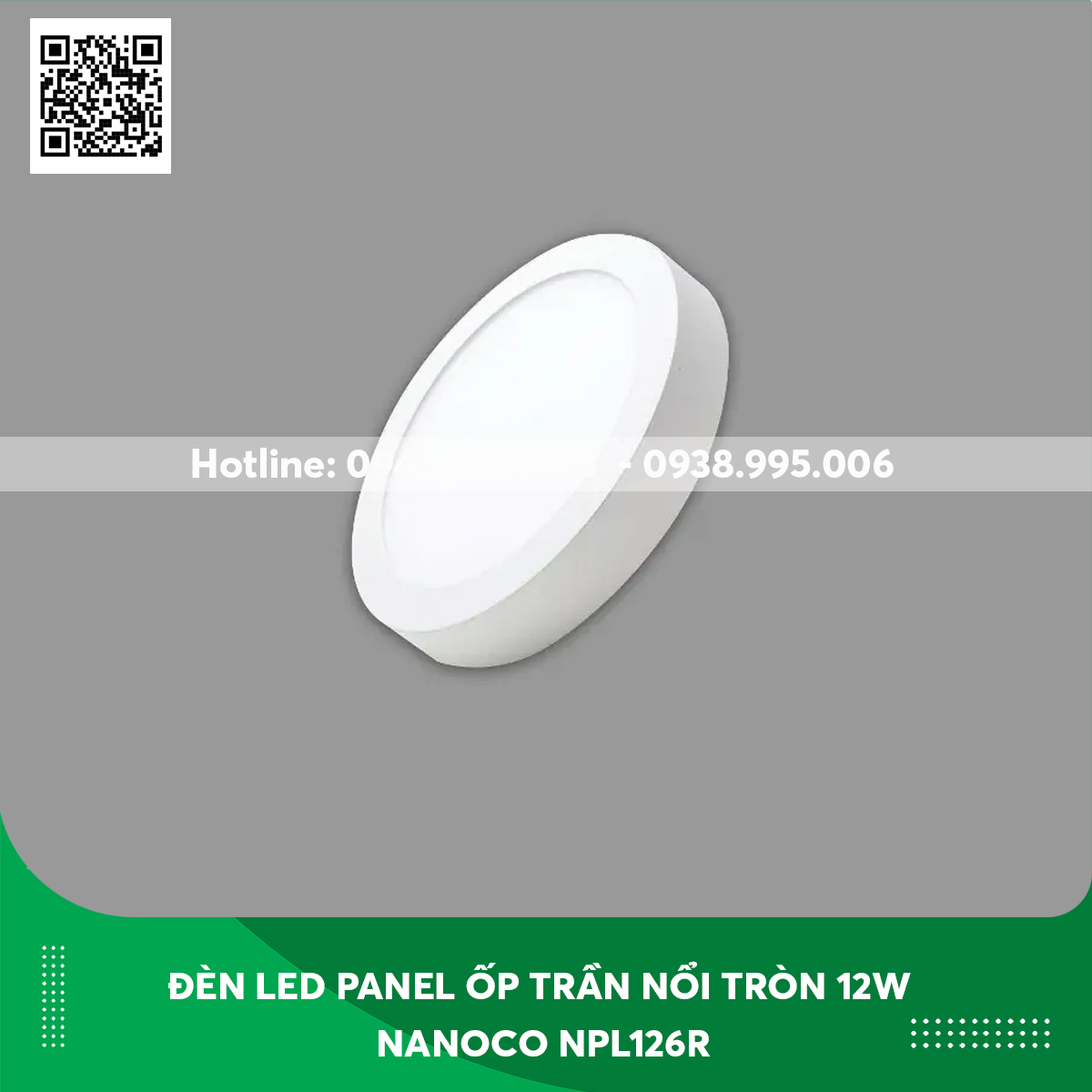 Đèn Led Panel ốp trần nổi viền mỏng Nanoco 12W NSFP123R/ NSFP124R/ NSFP126R