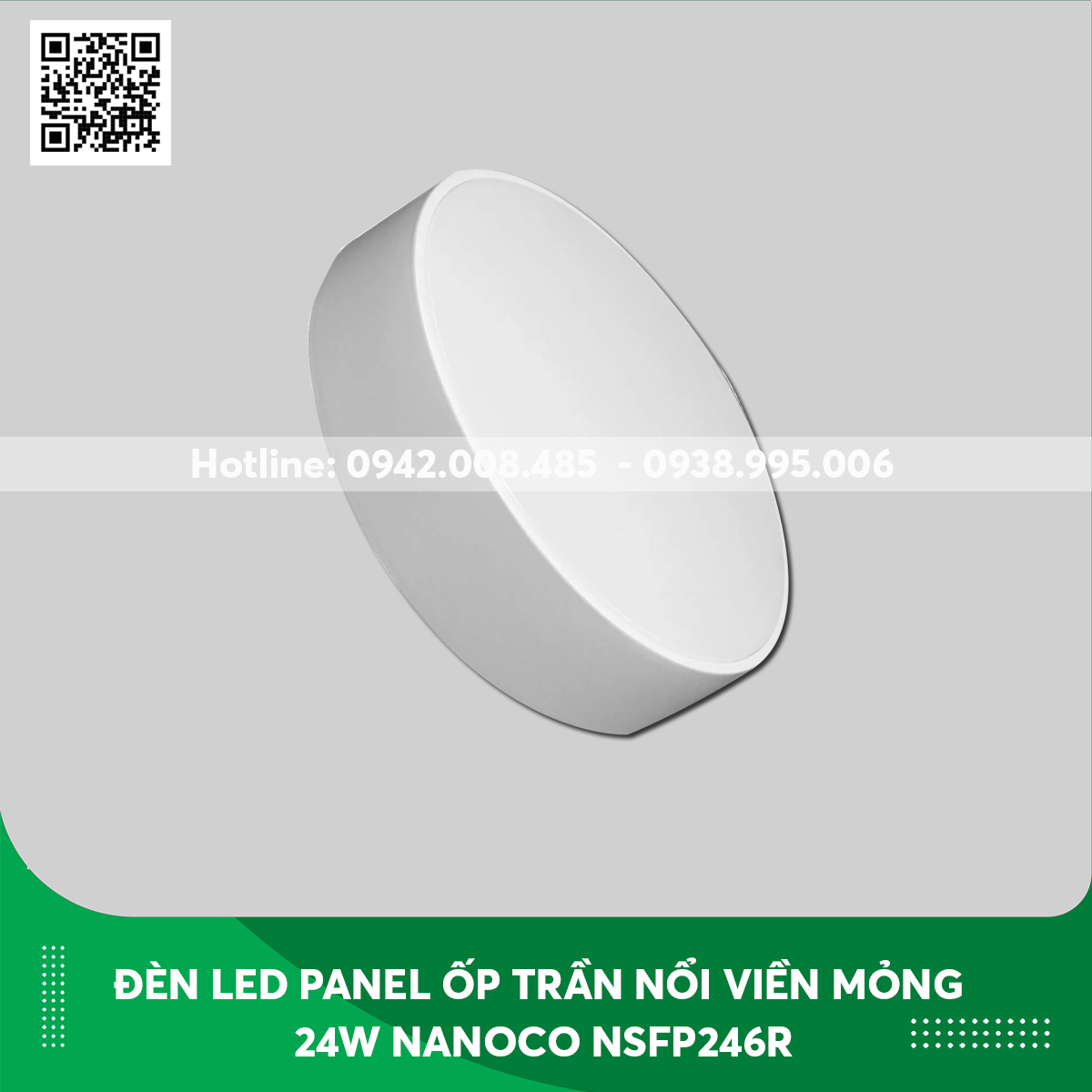 Đèn Led Panel ốp trần nổi viền mỏng Nanoco 24W NSFP243R/ NSFP244R/ NSFP246R