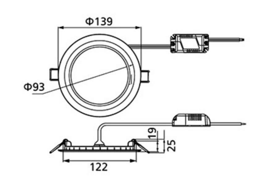 Đèn Led Âm Trần Panasonic EZ-P 9W Phi 125 NNV71323WE1A