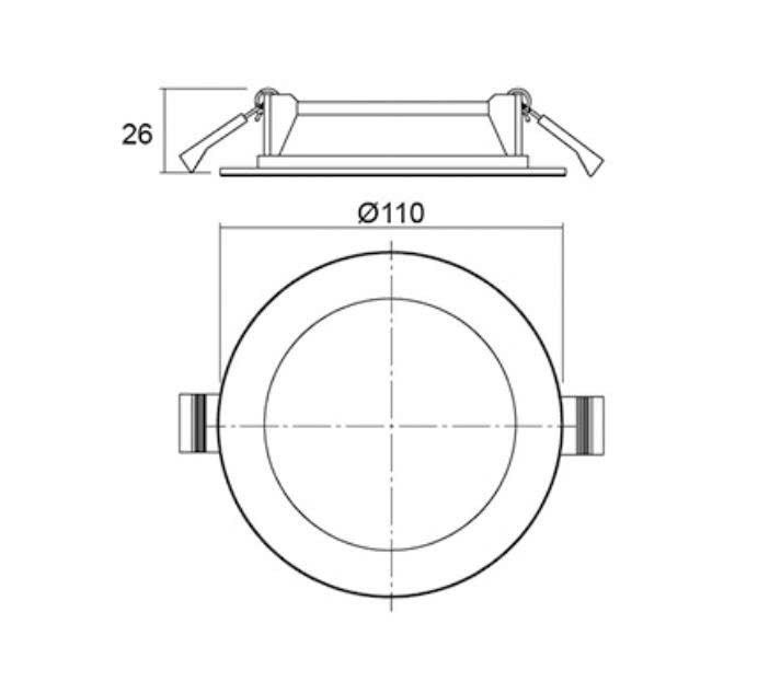Đèn Led Âm Trần Panasonic Neo Slim 9W Phi 90 NNP72378A