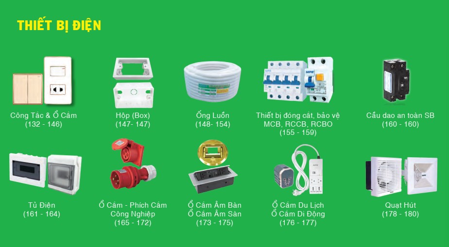 Chất lượng và tiêu chuẩn vượt trội của Thiết bị điện MPE