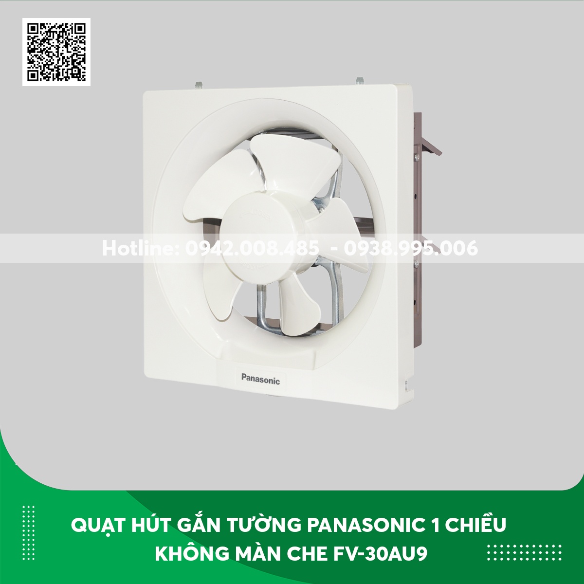 Quạt hút gắn tường Panasonic 1 chiều không màn che FV-30AU9