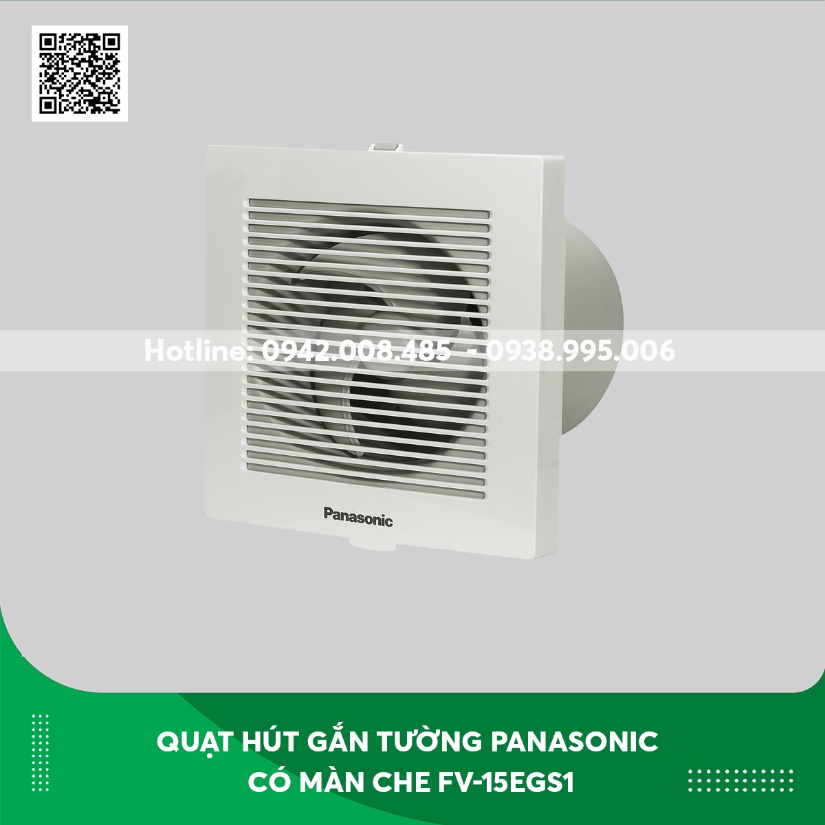 Quạt hút gắn tường Panasonic có màn che FV-15EGS1