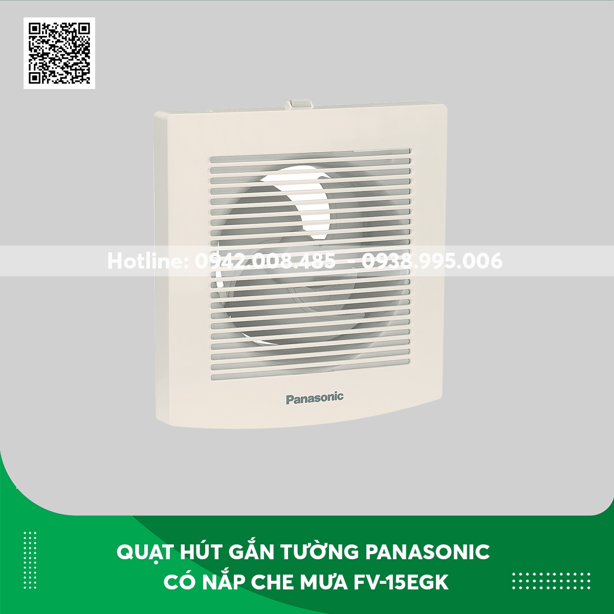 Quạt hút gắn tường Panasonic có nắp che mưa FV-15EGK