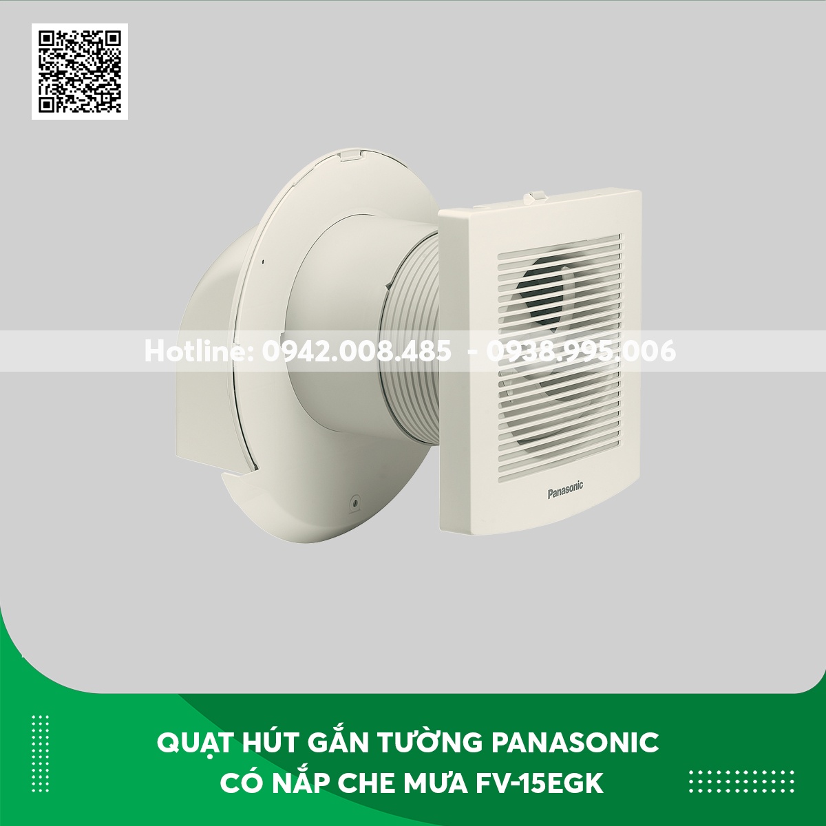 Quạt hút gắn tường Panasonic có nắp che mưa FV-15EGK