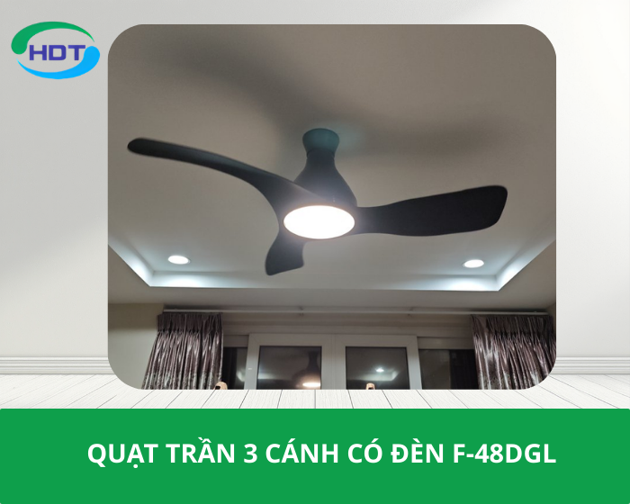 QUẠT TRẦN 3 CÁNH CÓ ĐÈN F-48DGL
