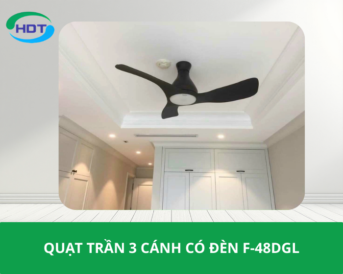 QUẠT TRẦN 3 CÁNH CÓ ĐÈN F-48DGL