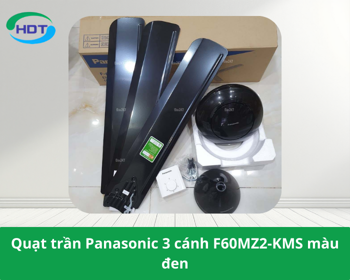 Quạt trần Panasonic 3 cánh F60MZ2-KMS màu đen