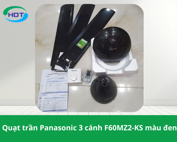 Quạt trần Panasonic 3 cánh F60MZ2-KS màu đen