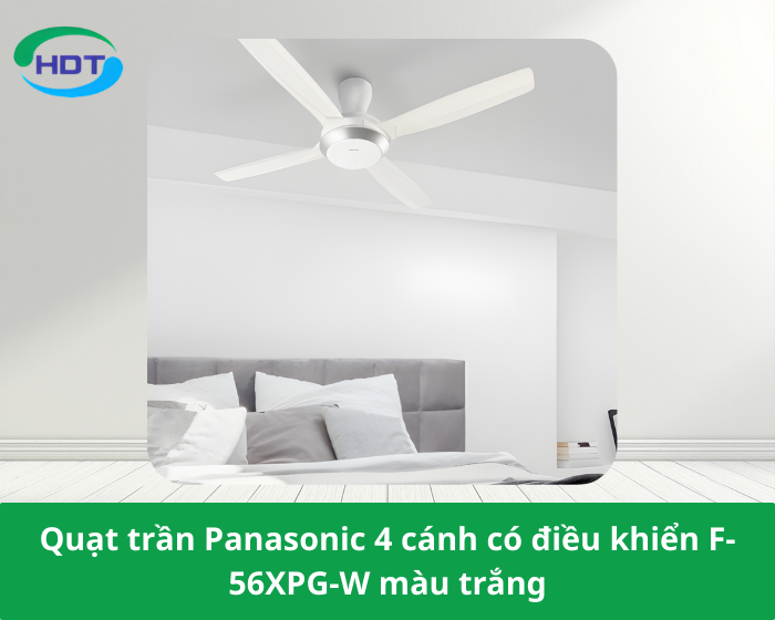 Quạt trần Panasonic 4 cánh có điều khiển F-56XPG-W màu trắng