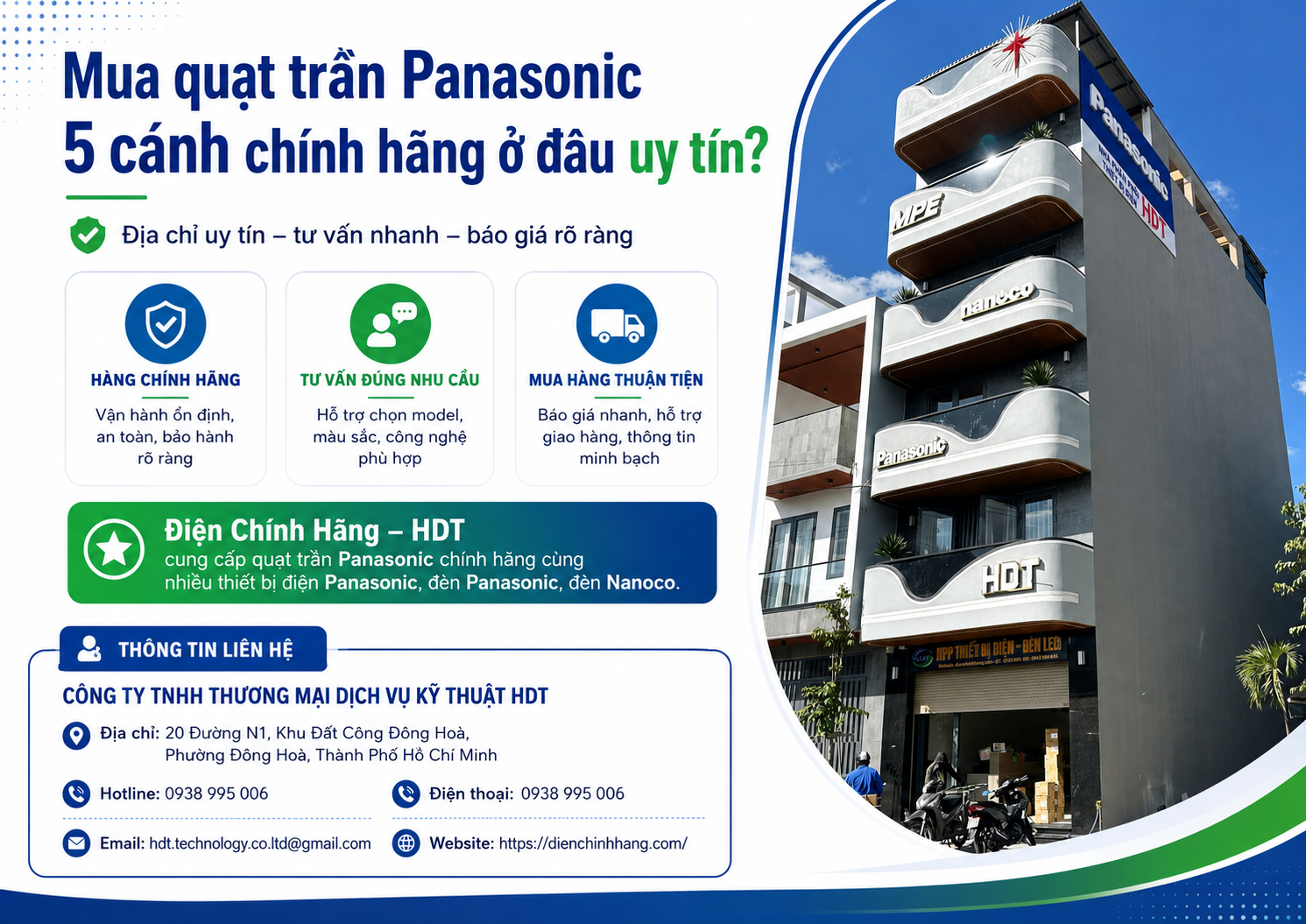 Quạt Trần Panasonic 5 Cánh