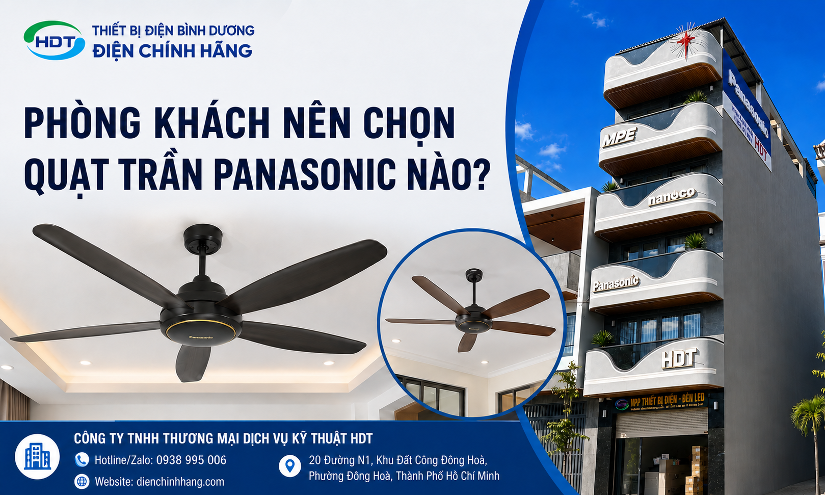 Quạt trần Panasonic 5 cánh cho phòng khách chọn mẫu nào đẹp, êm và tiết kiệm điện?