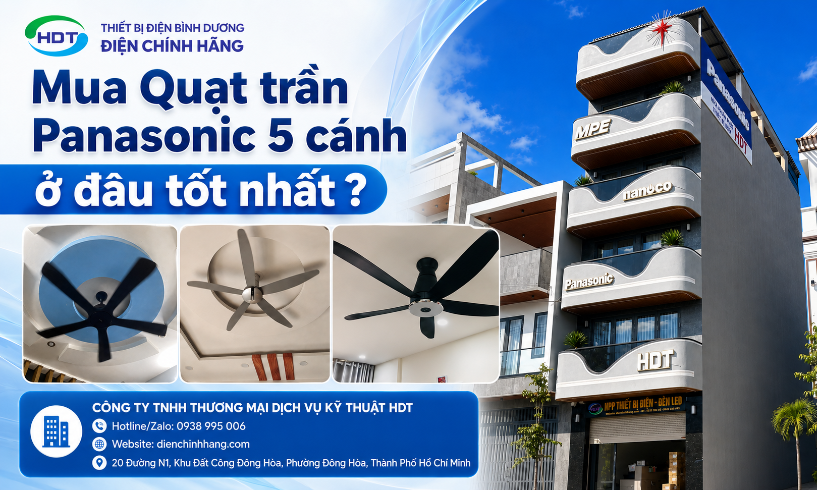 Quạt trần Panasonic 5 cánh loại nào tốt?