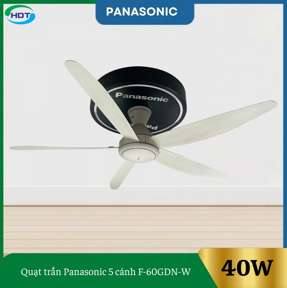 quạt trần panasonic 5 cánh f-60gdn-w màu trắng chính hãng
