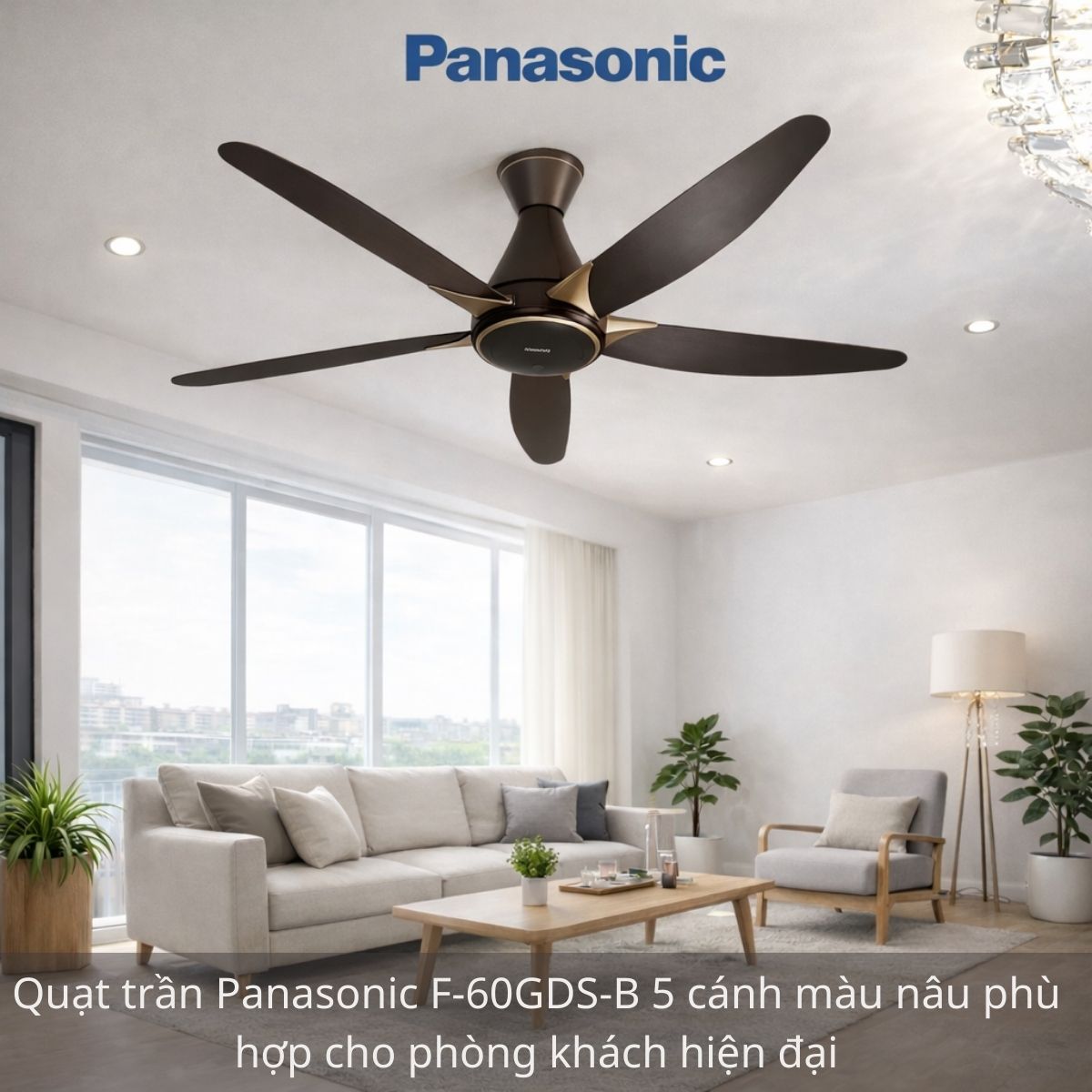 cánh quạt trần panasonic f-60gds-b thiết kế 3d abs-g