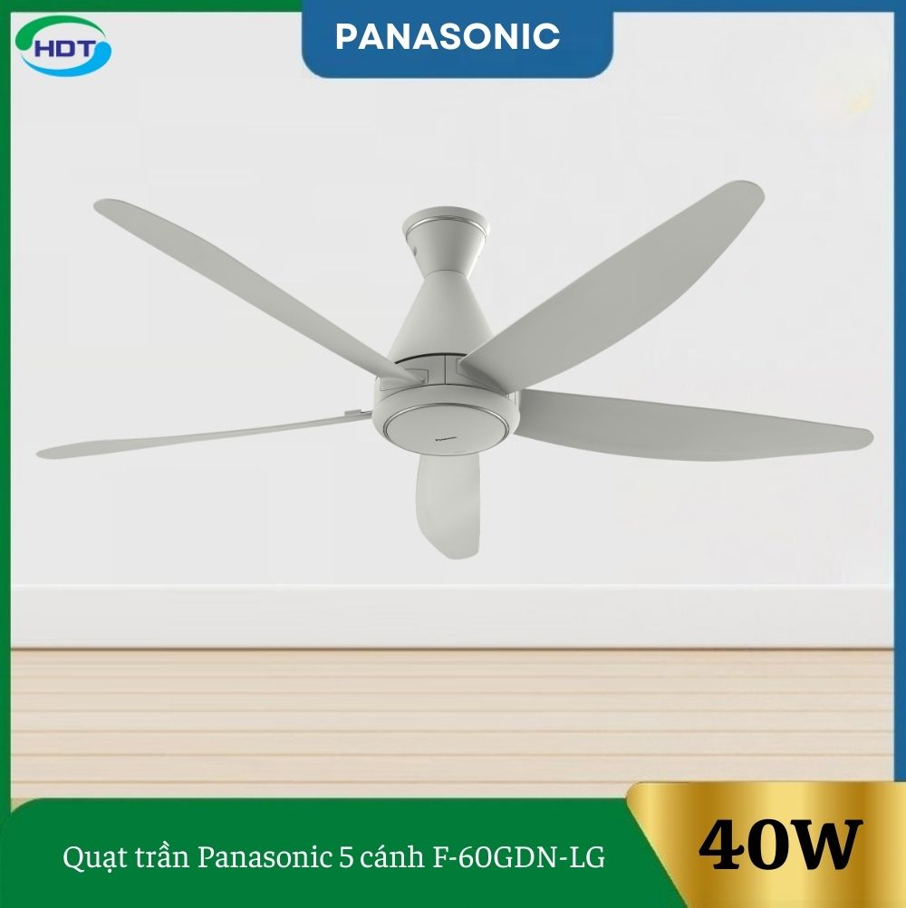 quạt trần Panasonic 5 cánh F-60GDN-LG màu xám