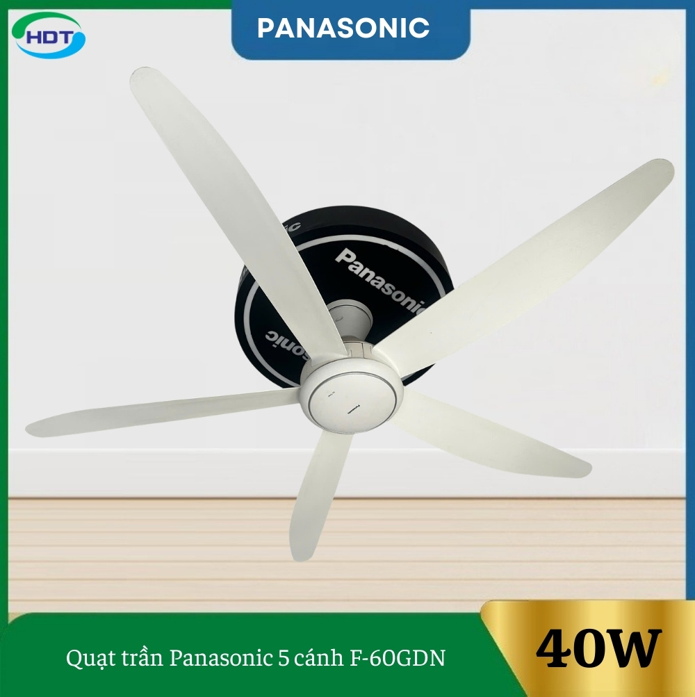 quạt trần panasonic f-60gdn 5 cánh màu trắng đẹp hiện đại