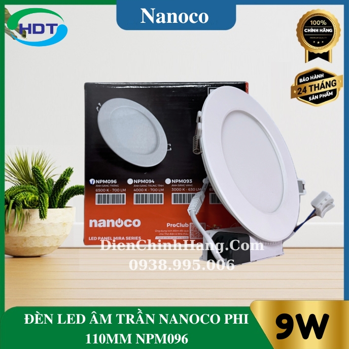 Đèn LED âm trần siêu mỏng Nanoco 9W NPM093/ NPM094/ NPM096