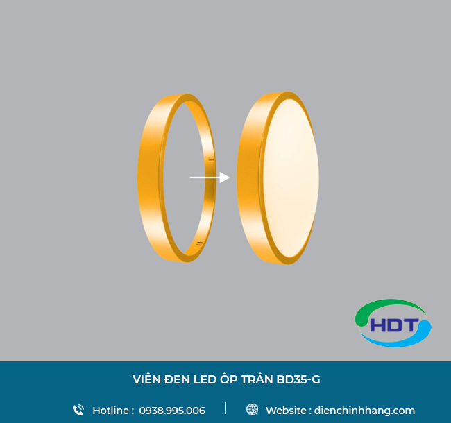 VIỀN ĐÈN LED ỐP TRẦN MPE BD35-G