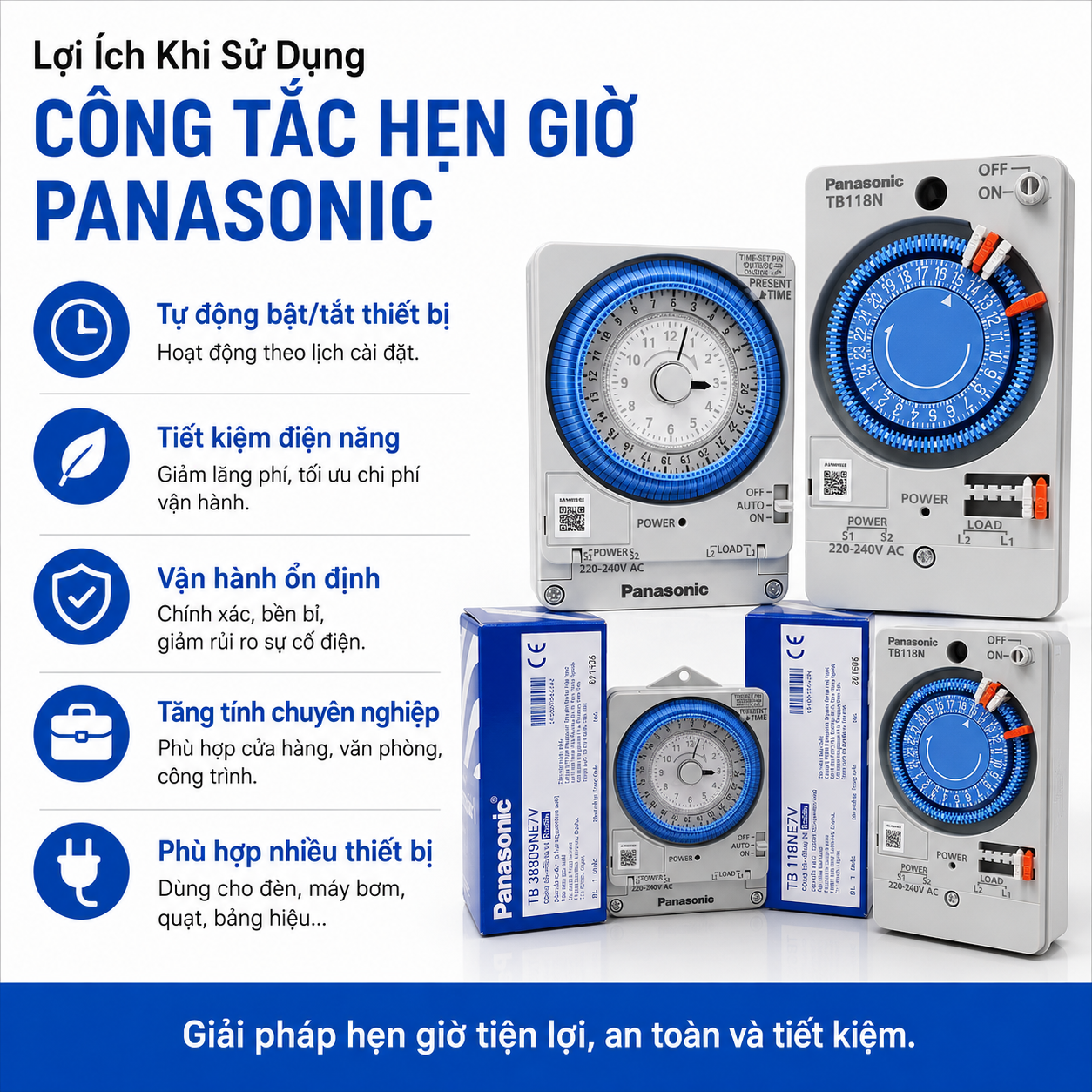 Công Tắc Hẹn Giờ Panasonic | Timer Panasonic Chính Hãng
