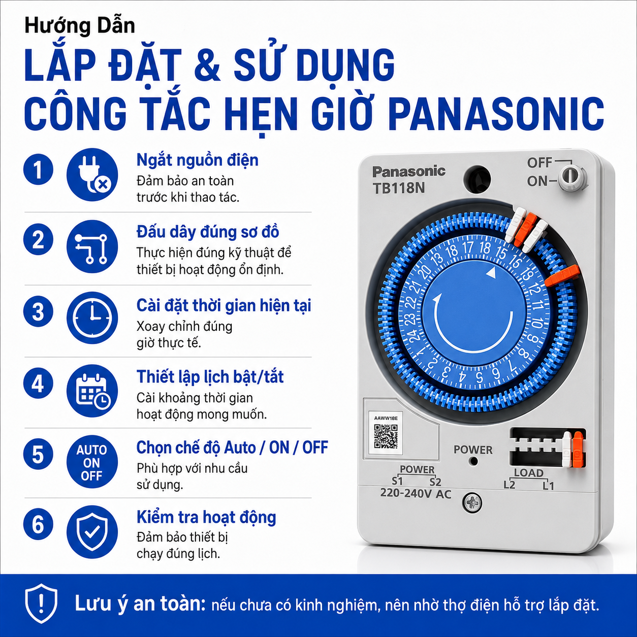 Công Tắc Hẹn Giờ Panasonic | Timer Panasonic Chính Hãng