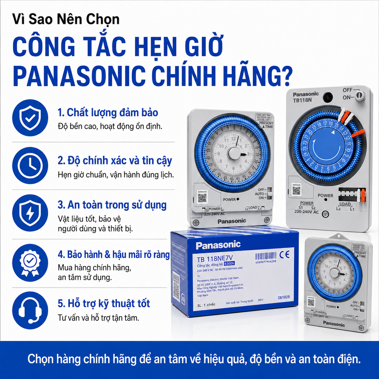Công Tắc Hẹn Giờ Panasonic | Timer Panasonic Chính Hãng