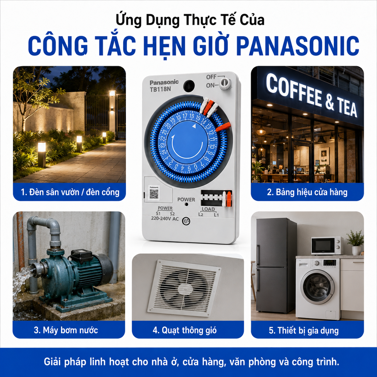 Công Tắc Hẹn Giờ Panasonic | Timer Panasonic Chính Hãng