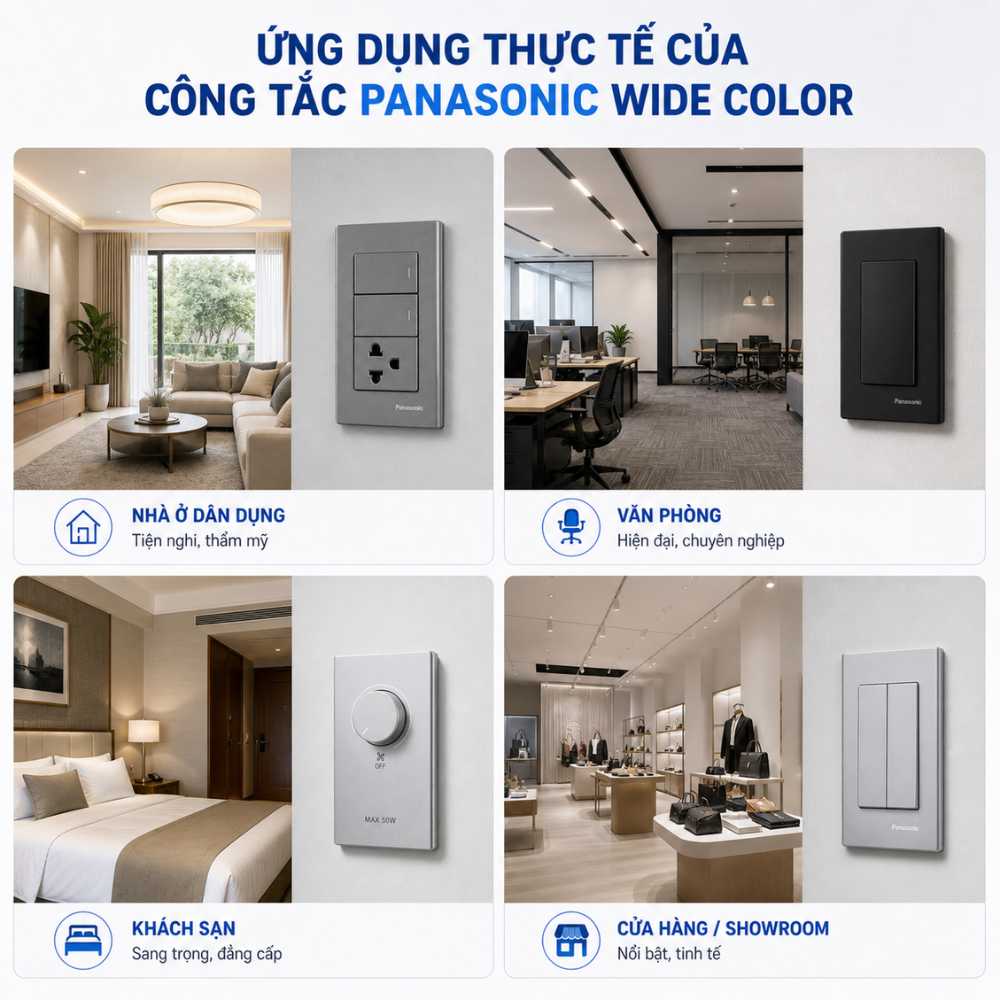Công tắc Panasonic Wide color
