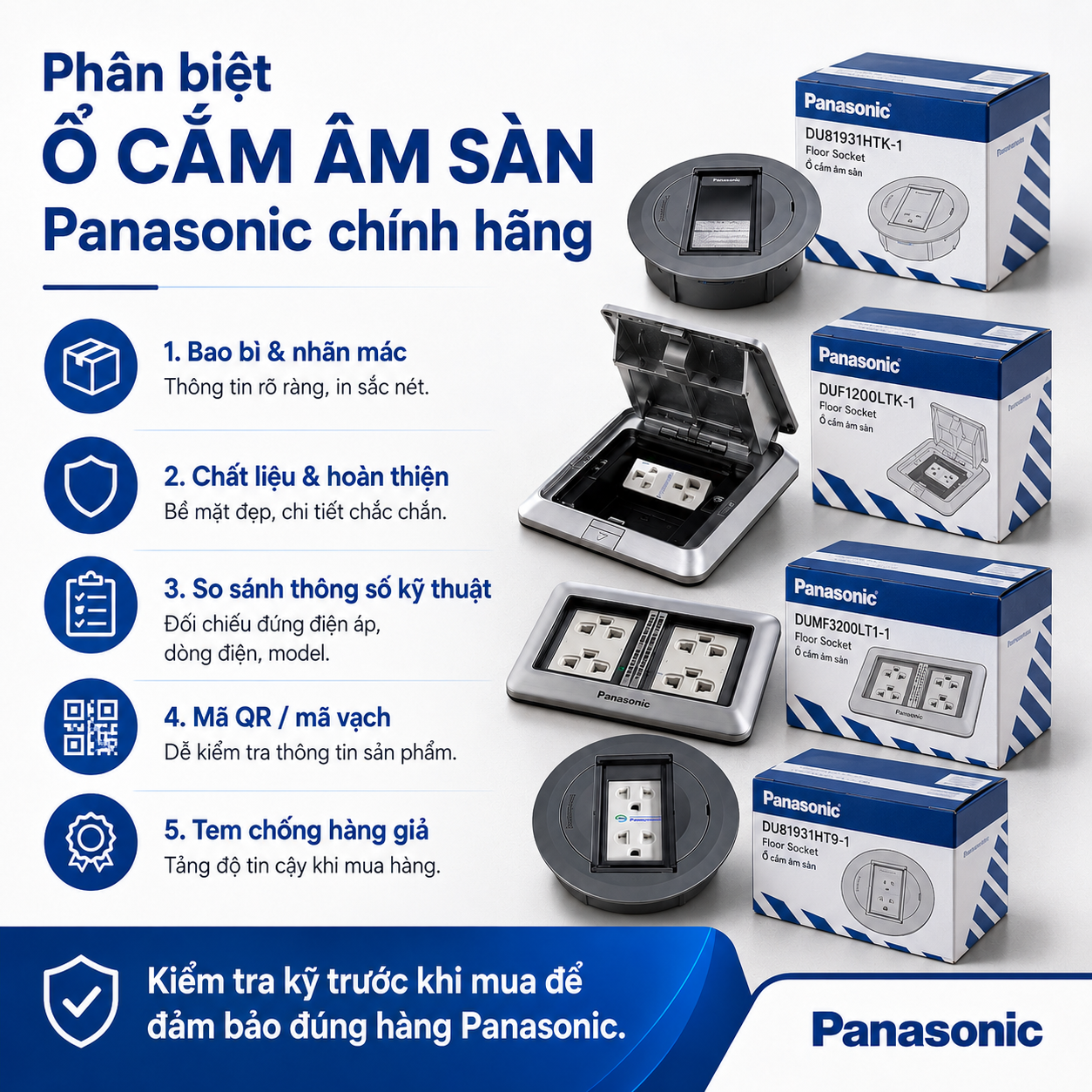 Ổ Cắm Âm Sàn Panasonic