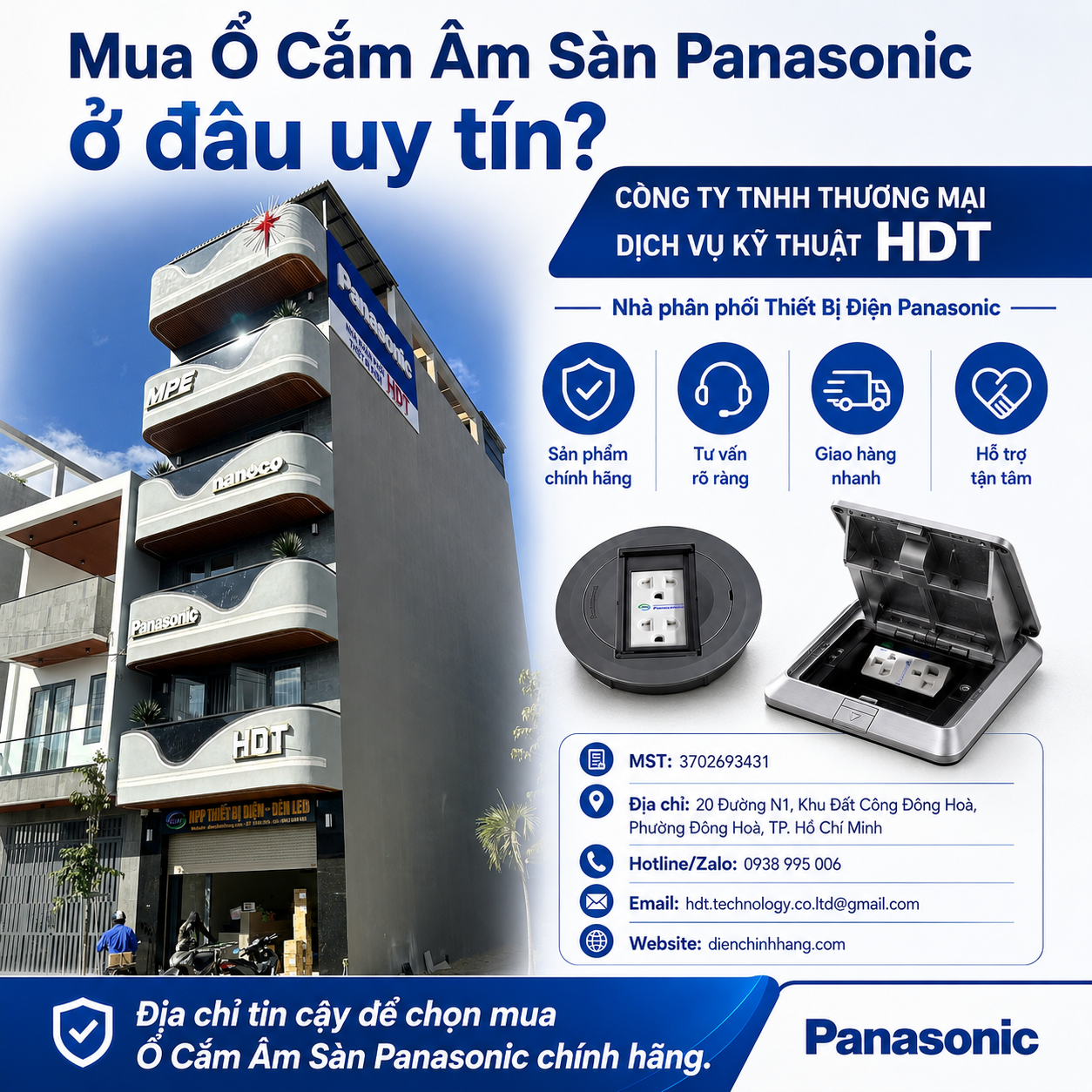 Ổ Cắm Âm Sàn Panasonic