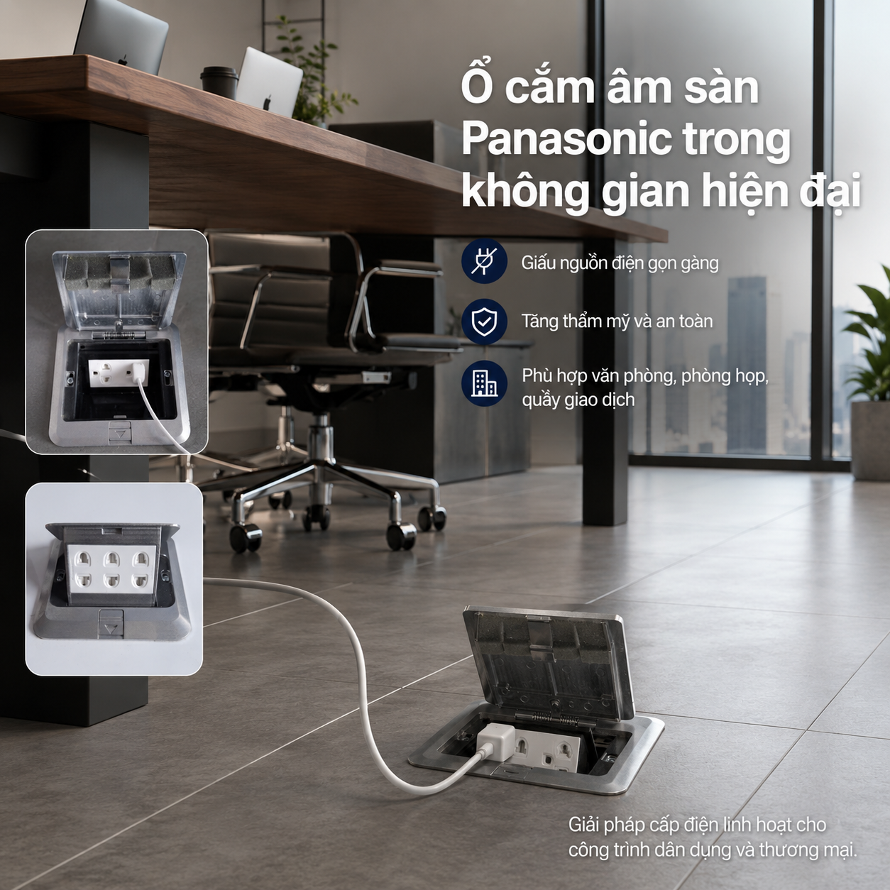Ổ Cắm Âm Sàn Panasonic